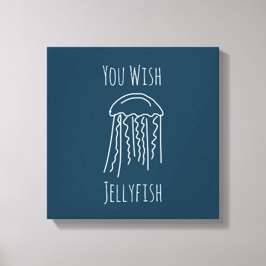 クラゲ海洋生物水中競技 モダン キャンバスプリント (正面)