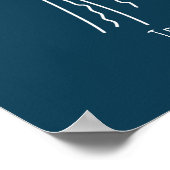 クラゲ海洋生物水中競技 モダン ポスター (角)