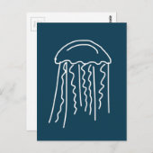 クラゲ海洋生物水中競技 モダン ポストカード (正面/裏面)