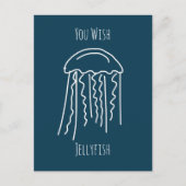 クラゲ海洋生物水中競技 モダン ポストカード (正面)