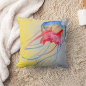 クラゲ海生物オリジナルアートイラストレーション クッション (ブランケット)