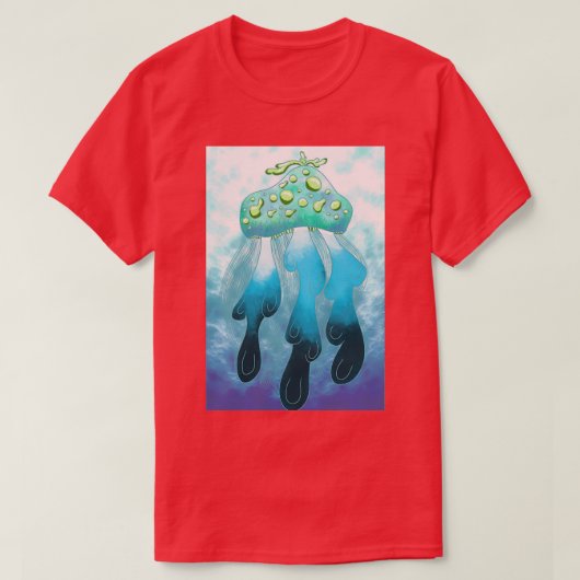 クラゲ海 Tシャツ (デザイン正面)