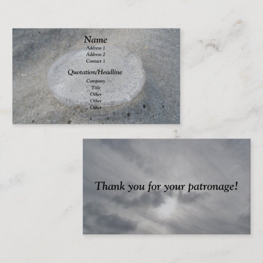 クラゲ澄ん名刺 名刺 (正面/裏面)