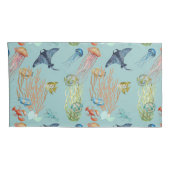 クラゲ珊瑚及び熱帯魚 枕カバー (裏面-右)