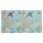 クラゲ珊瑚及び熱帯魚 枕カバー (正面右)