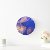 クラゲ白熱［赤熱］光を放つ時計 ラウンド壁時計 (ホーム)