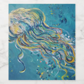 クラゲ絵画病 ワインラベル (シングルラベル)