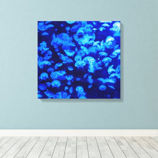 クラゲ群 キャンバスプリント (インサイチュ (ウッドフロア))
