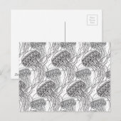 クラゲ落書き ポストカード (正面/裏面)