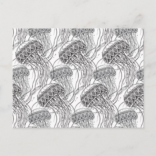 クラゲ落書き ポストカード (正面)