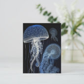 クラゲ葉書 ポストカード (スタンド正面)