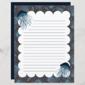 クラゲ裏文房具紙 (正面/裏面)