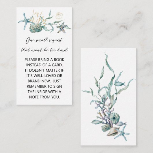 クラゲ赤ちゃんシャワーブックリクエストエンクロージャ エンクロージャーカード (正面/裏面)