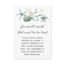 クラゲ赤ちゃんシャワーブックリクエストエンクロージャ