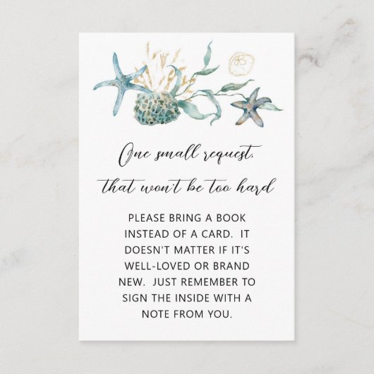 クラゲ赤ちゃんシャワーブックリクエストエンクロージャ エンクロージャーカード (正面)