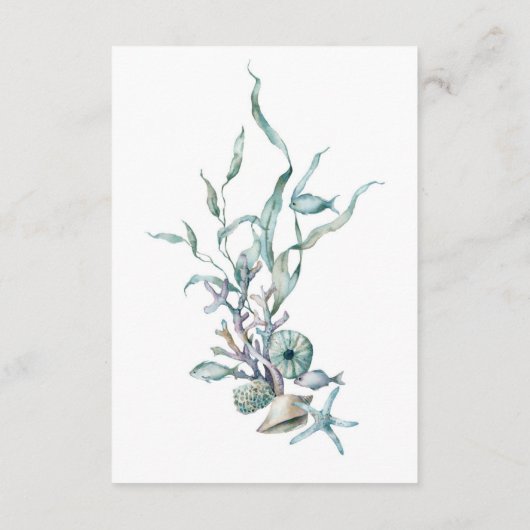 クラゲ赤ちゃんシャワーブックリクエストエンクロージャ エンクロージャーカード (裏面)