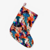 クラゲ跳び スモールクリスマスストッキング (正面 (吊り時))