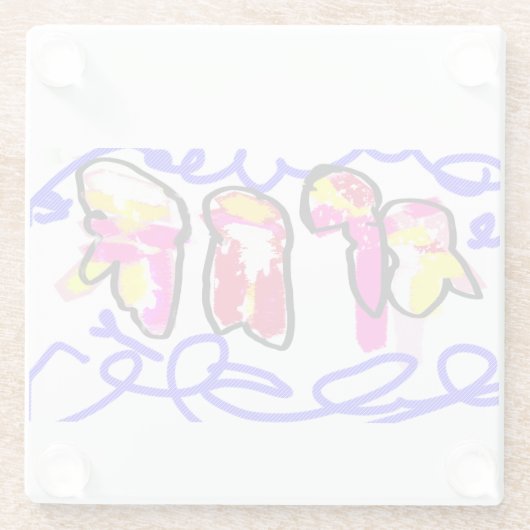 クラゲ霜 ガラスコースター (裏面)