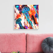 クラゲ飛び込み電気 キャンバスプリント (インサイチュ (リビング))