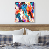 クラゲ飛び込み電気 キャンバスプリント (インサイチュ (寝室))