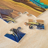 クラゲ鮮やかの夕日 ジグソーパズル (側面)