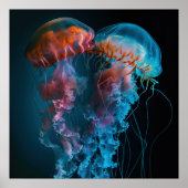 クラゲ鮮やかカップル ポスター (正面)