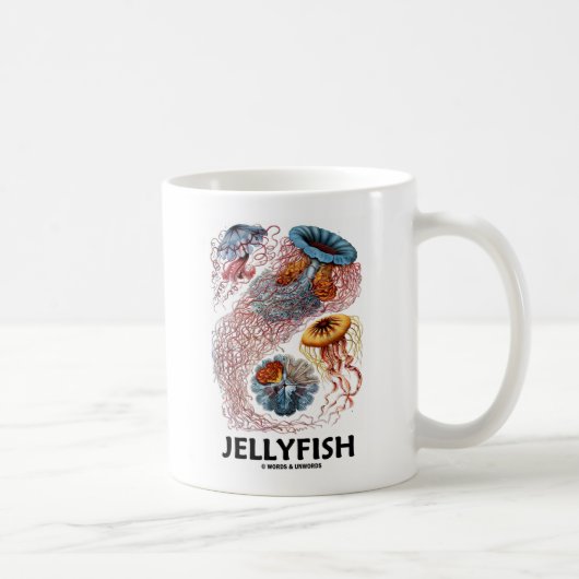 クラゲ(アーネスト・ヘッケルの自然の形態) コーヒーマグカップ (右)