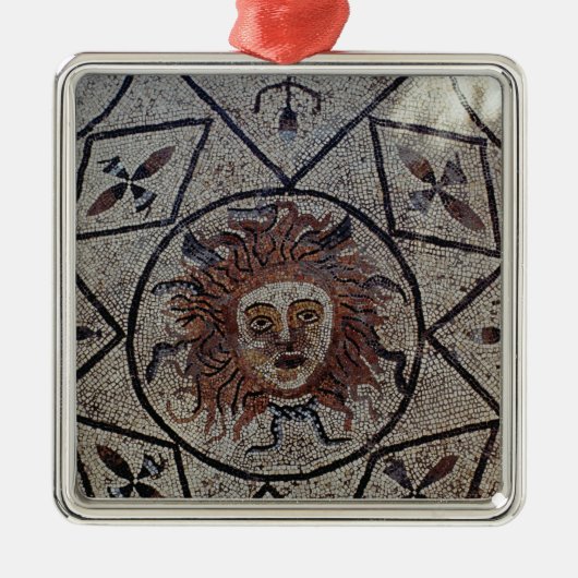 クラゲ、オルペウスの家からのローマのモザイク メタルオーナメント (正面)