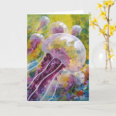 "クラゲ" カード (黄色い花)