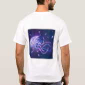 クラゲ コズミック ベーシックTシャツ Tシャツ (裏面)