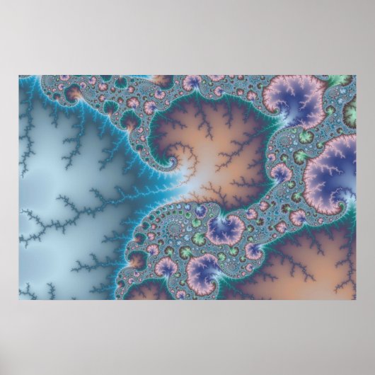 クラゲ – フラクタルポスター ポスター (正面)