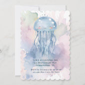 クラゲ&フレンズPastel任意の子供の赤ちゃんシャワー 招待状 (裏面)