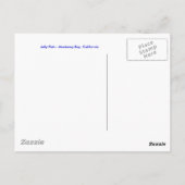 クラゲ-モンテレー湾、カリフォルニア ポストカード (裏面)