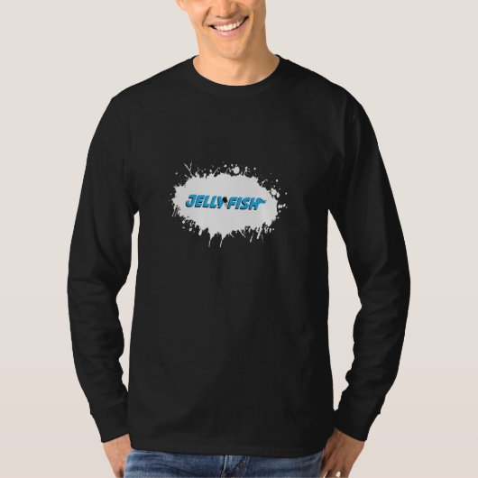 クラゲ 動物 楽しい 水しぶき Tシャツ (正面)