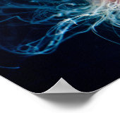 クラゲ（水中） – 暗いグロー ポスター (角)