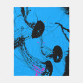 クラゲ – 海洋動物 フリースブランケット (正面)