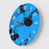 クラゲ – 海洋動物 ラージ壁時計 (傾斜)