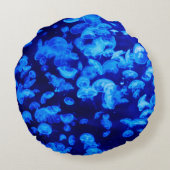 クラゲ,海獣,海生物,海動物 ラウンドクッション (裏面)