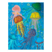 クラゲ、海、海 ポスター (正面)
