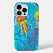 クラゲ、海、海 iPhoneケース (裏面)