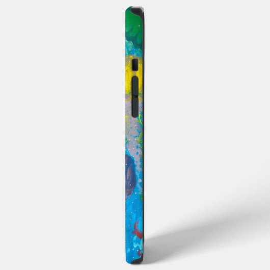 クラゲ、海、海 iPhoneケース (左側面)