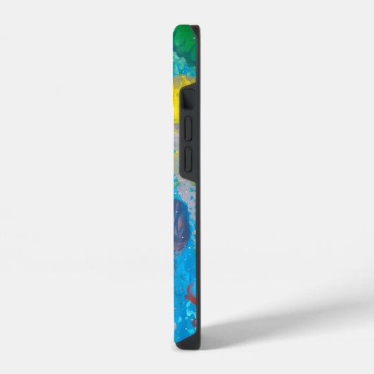 クラゲ、海、海 iPhoneケース (左側面)