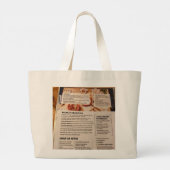 クラコヴィアカフェトート – パタコーン&メニュースタイル ラージトートバッグ (裏面)