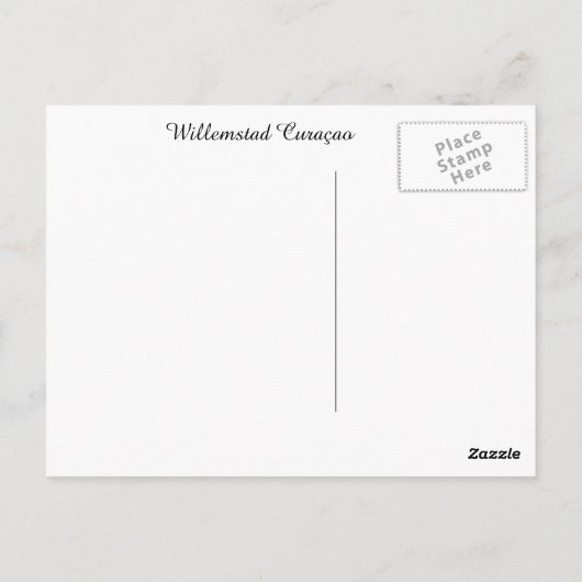 クラサオ島の島はAdmiroによって設計しました ポストカード (裏面)