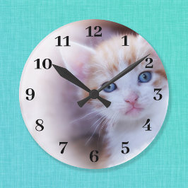 クラシはっきりしたーな黒人ナンバーズの家族写真 ラージ壁時計