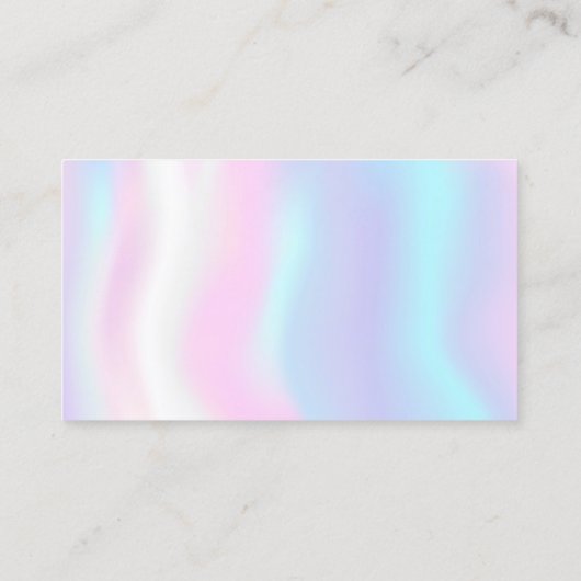 クラシィ清掃サービス自筆証書青グリッター 名刺 (裏面)