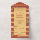 クラシエレガントーお洒落ラグジュアリーフローラ結婚ズ オールインワン招待状 (内側)