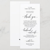 クラシエレガントーブラック、場所設定サンキューカード プログラム (正面/裏面)