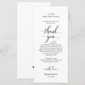 クラシエレガントーブラック、場所設定サンキューカード プログラム (正面/裏面)