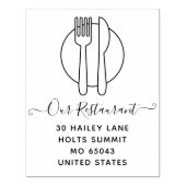 クラシエレガントーミニマルレストランプロフェッショナル ラバースタンプ (インプリント)